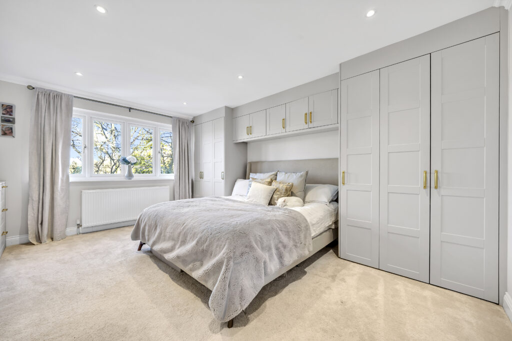 Tidy bright bedroom