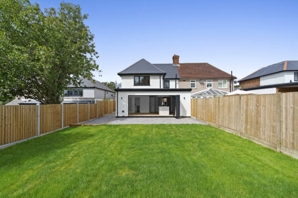 Daytime rear elevation of a UK residential property