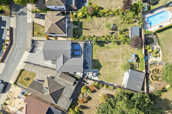 Overhead view of property in Essex taken by LuxLens
