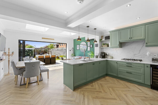 Modern kitchen in Essex property captured for marketing