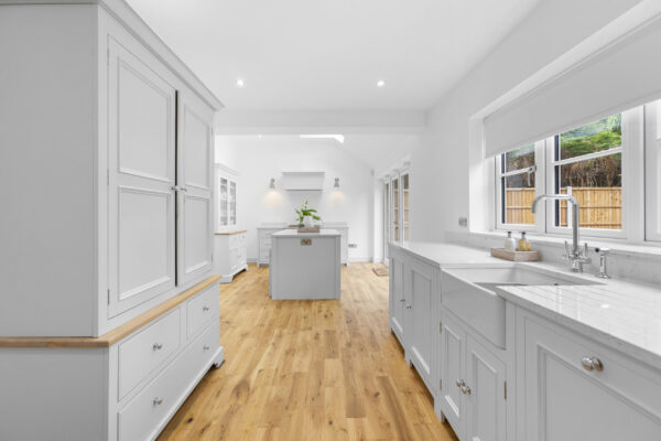 Minimalist kitchen design in newly renovated property